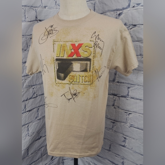tennessee river Other - tennessee river INXS Autographed T-Shirt Tee 6 Signatures Music Band Mens Medium